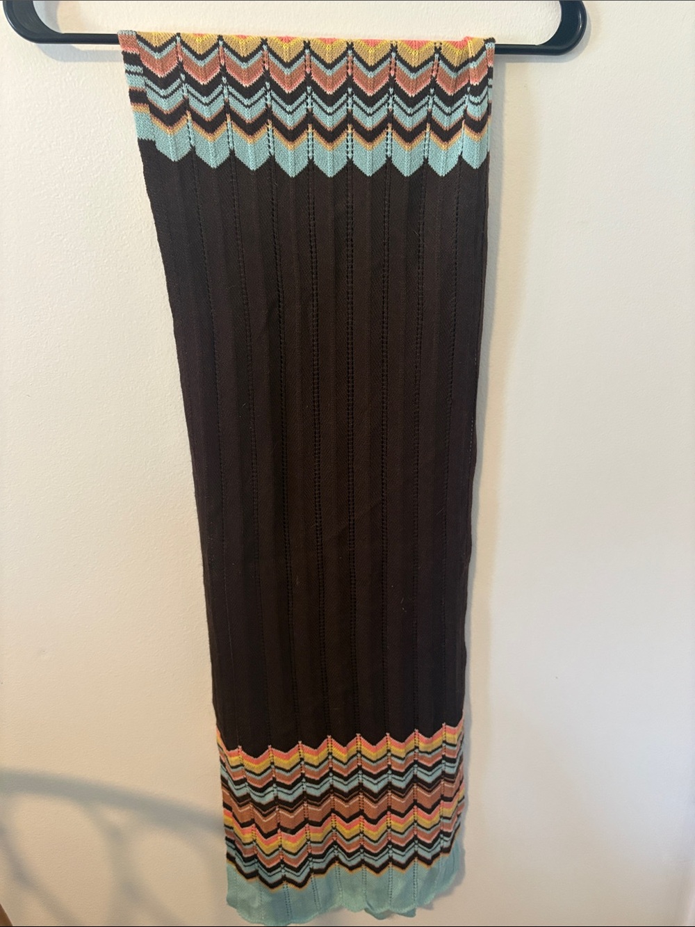 Missoni for Target Scarf-Brown Chevron Trim